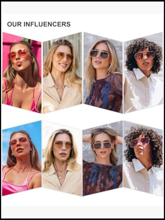 Unisex Square Aviator Sunglasses Metal Frame UV Protection main image 5